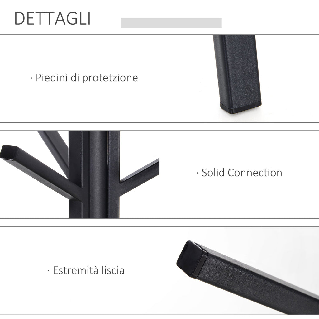 EasyComfort Staande kapstok 45x45x180 cm, zwart