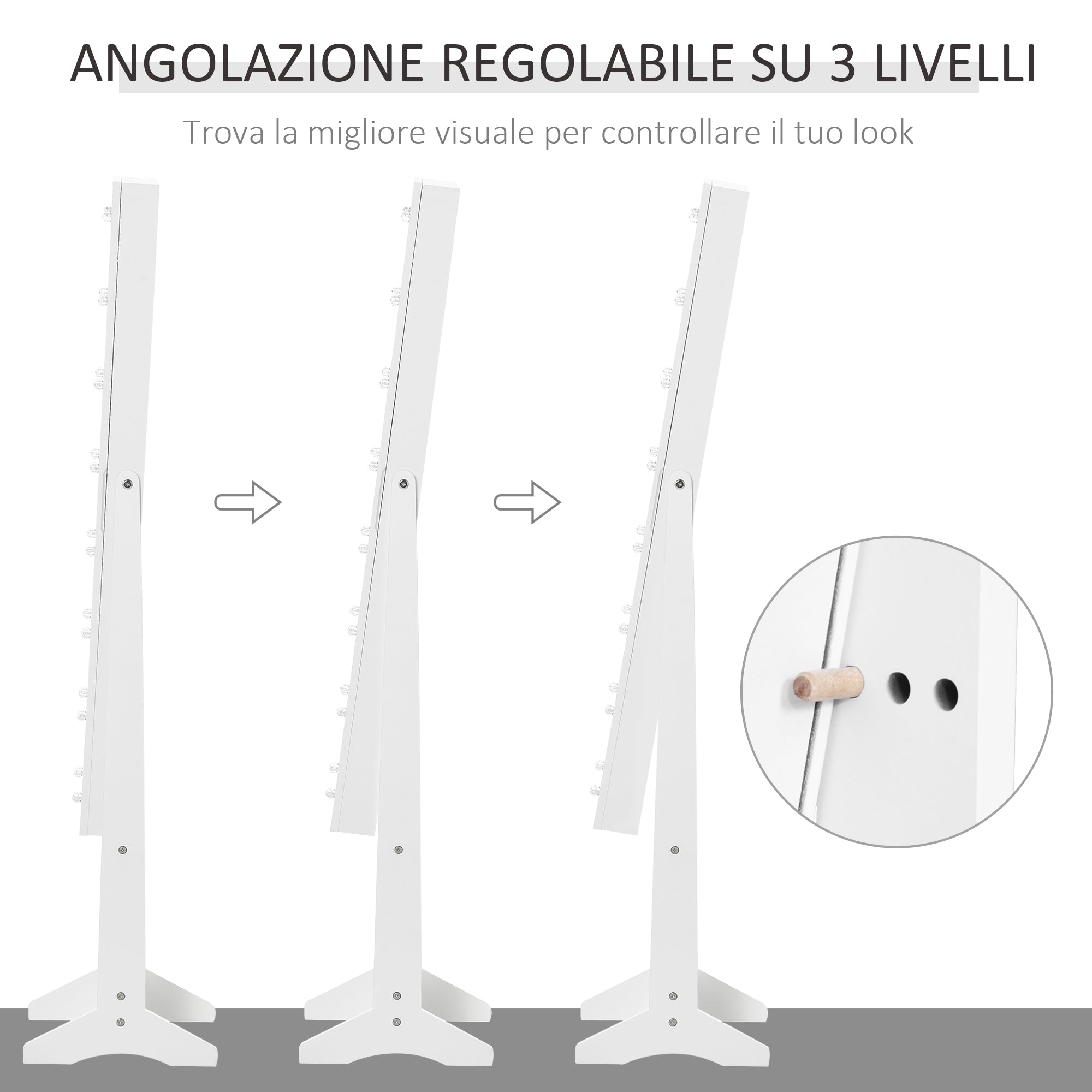 EasyComfort Armadietto Portagioie sieradekast 36x30x136 cm
