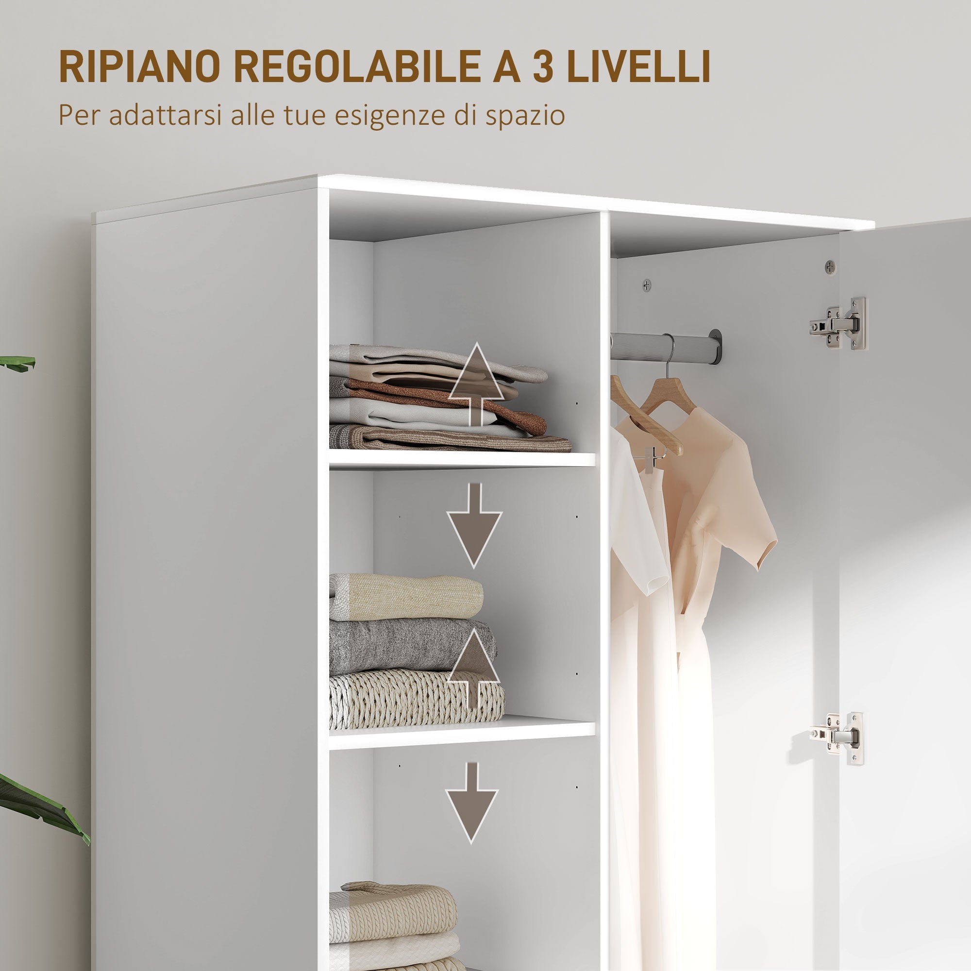 EasyComfort Armadio Moderno kledingkast 80x50x124 cm