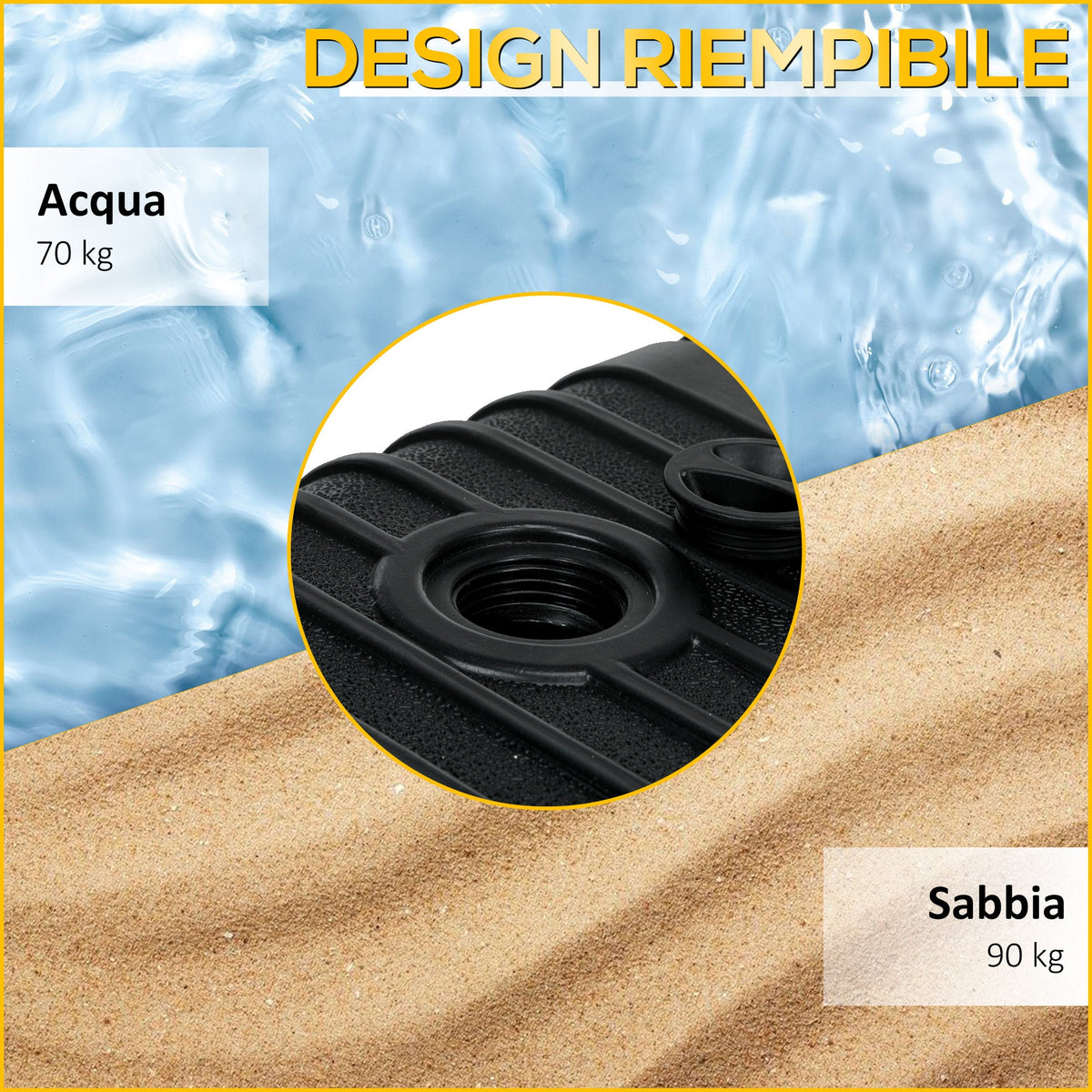 EasyComfort Base voor zweefparasol (vulbaar) 70–90 kg