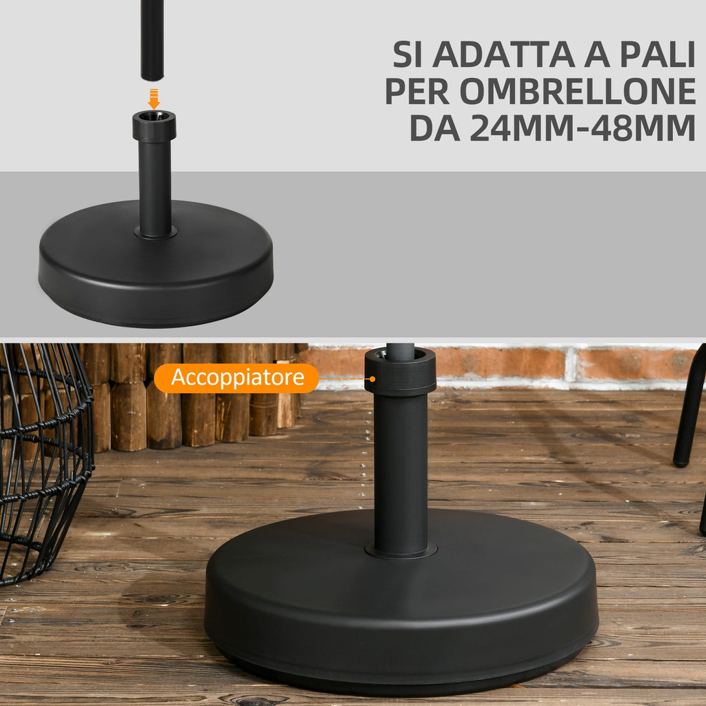 EasyComfort Base parasolvoet max. 18 kg Ø45x33 cm, zwart