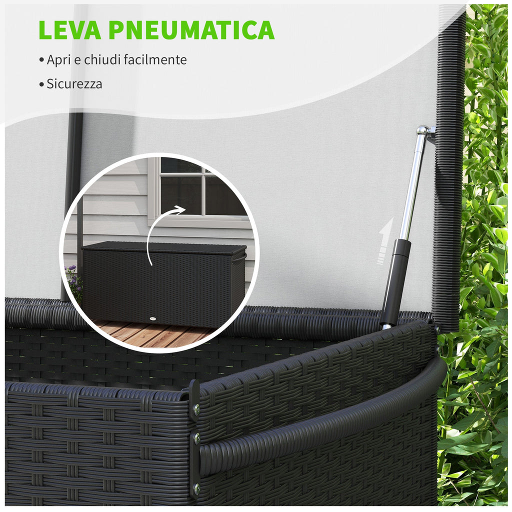 EasyComfort Opbergkist rattan PE 121x57x67 cm
