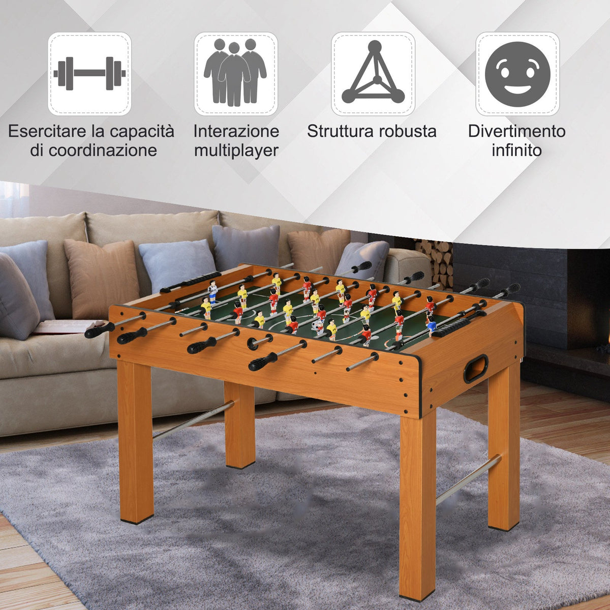 EasyComfort tafelvoetbal MDF 122x61x80.7 cm