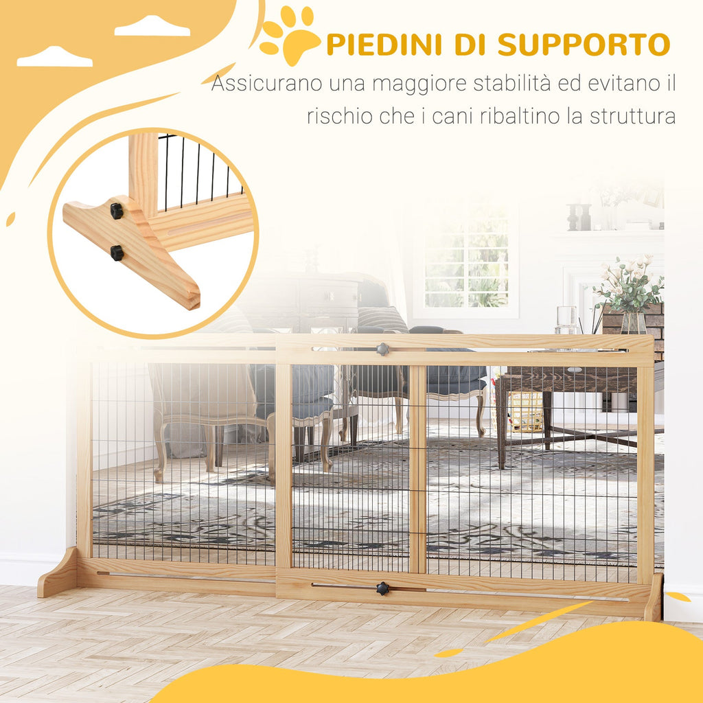 EasyComfort Cancellino Hondenhek voor Binnen, Uitrekbaar 104-183x36x69 cm