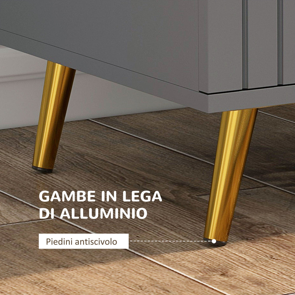 EasyComfort Ladekast 4 laden 60x40x90 cm goud/antraciet
