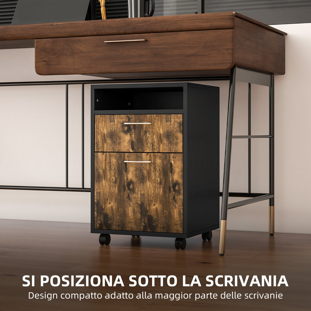 EasyComfort Cassettiera Portadocumenti ladekast met plank en lade 40x35x60 cm