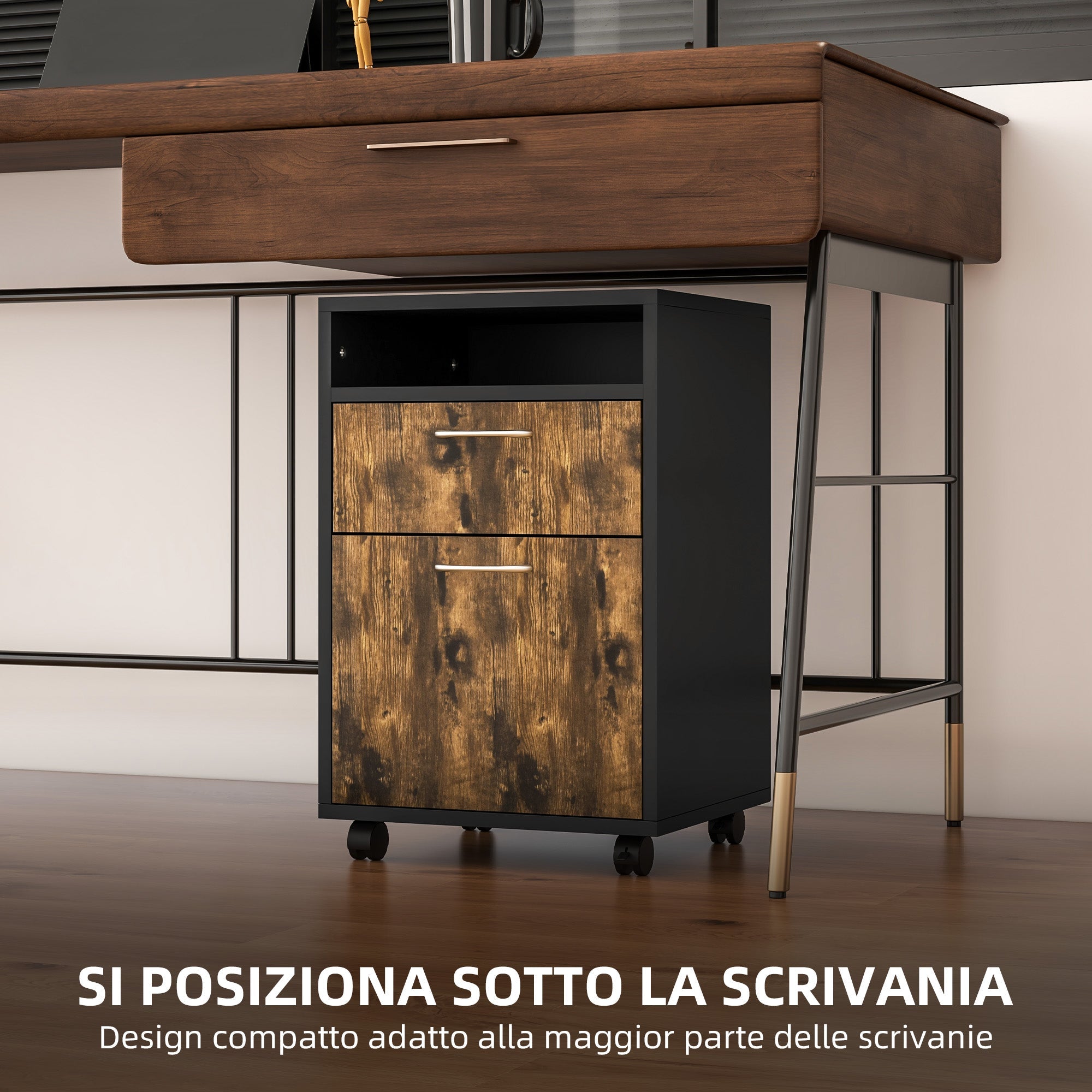 EasyComfort Cassettiera Portadocumenti ladekast met plank en lade 40x35x60 cm
