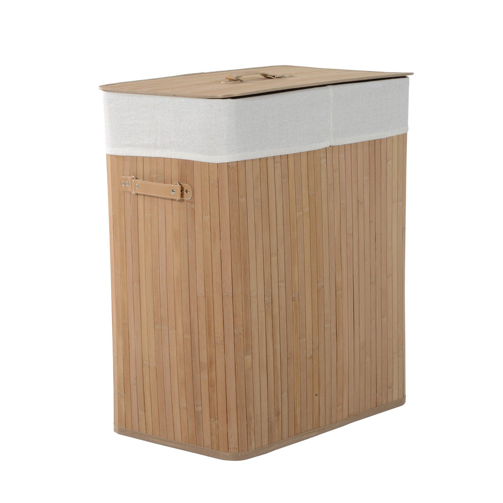 EasyComfort Cesta Portabiancheria in Bambù wasmand met deksel – 15Kg