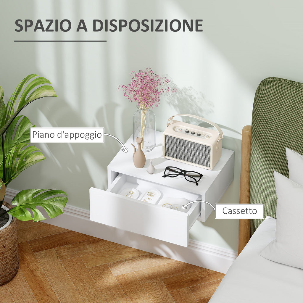 EasyComfort Comodino Sospeso Moderno hangend nachtkastje 40x30x15 cm