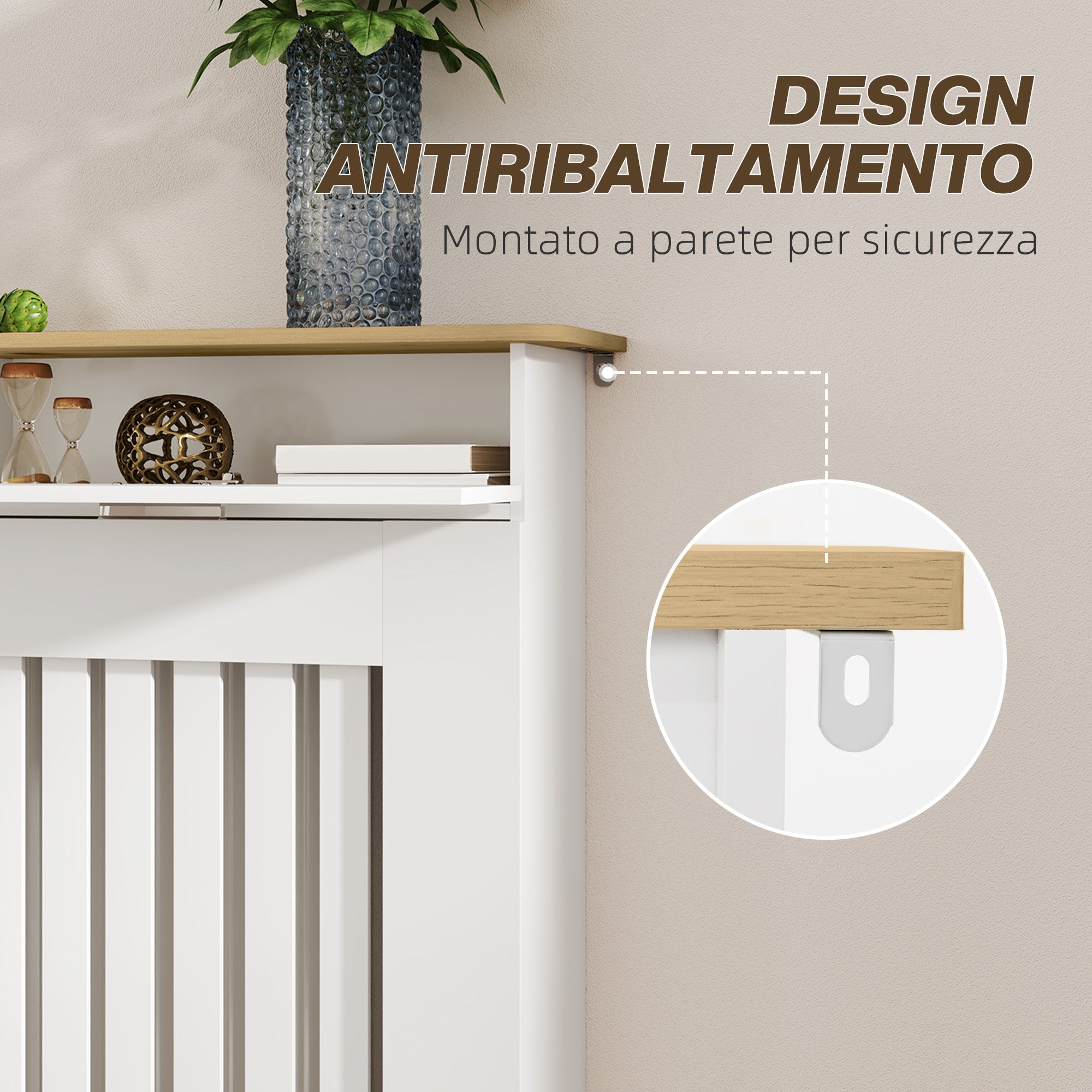 EasyComfort radiatorombouw met lade 112x19x97 cm, wit