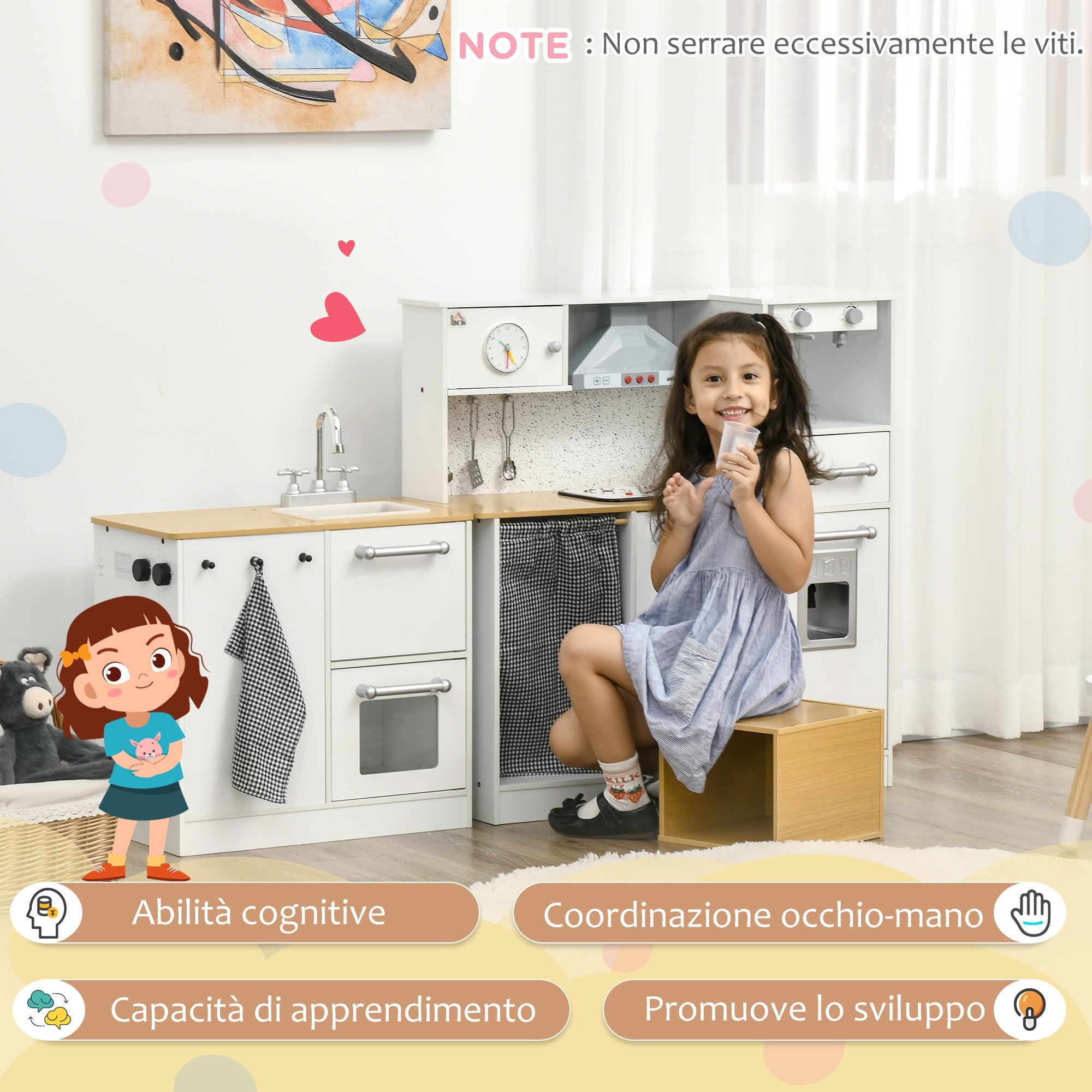 EasyComfort Cucina Speelkeuken 2-delig voor 3–6 jaar met licht en geluid