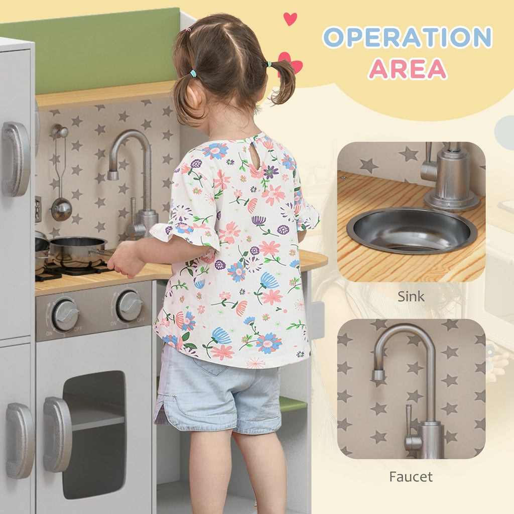 Easycomfort Kinderkeuken met ijsmachine en accessoires 84x34x89 cm