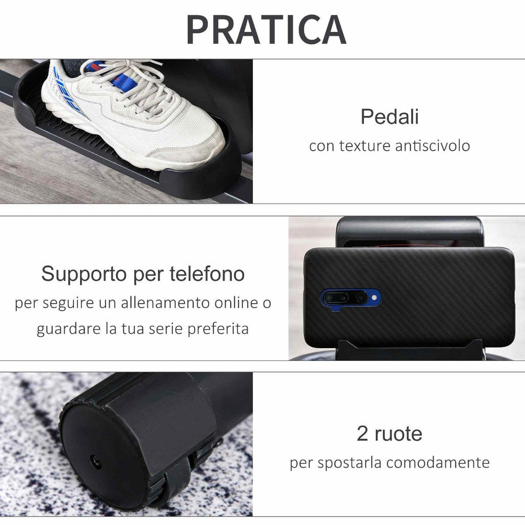 EasyComfort Cyclette elliptische trainer met 8 weerstandsniveaus