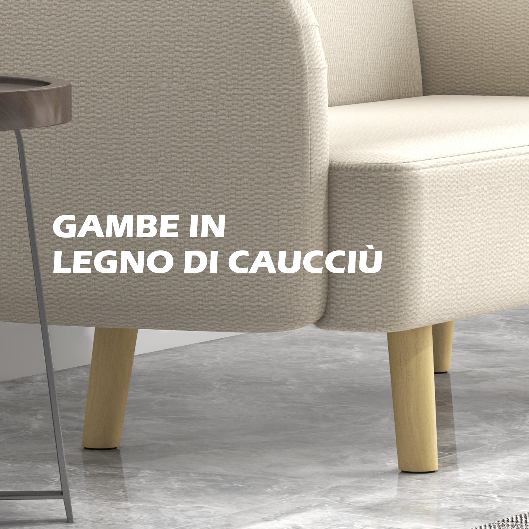 EasyComfort Divano 2-zitsbank 140x74x79 cm - wit crème