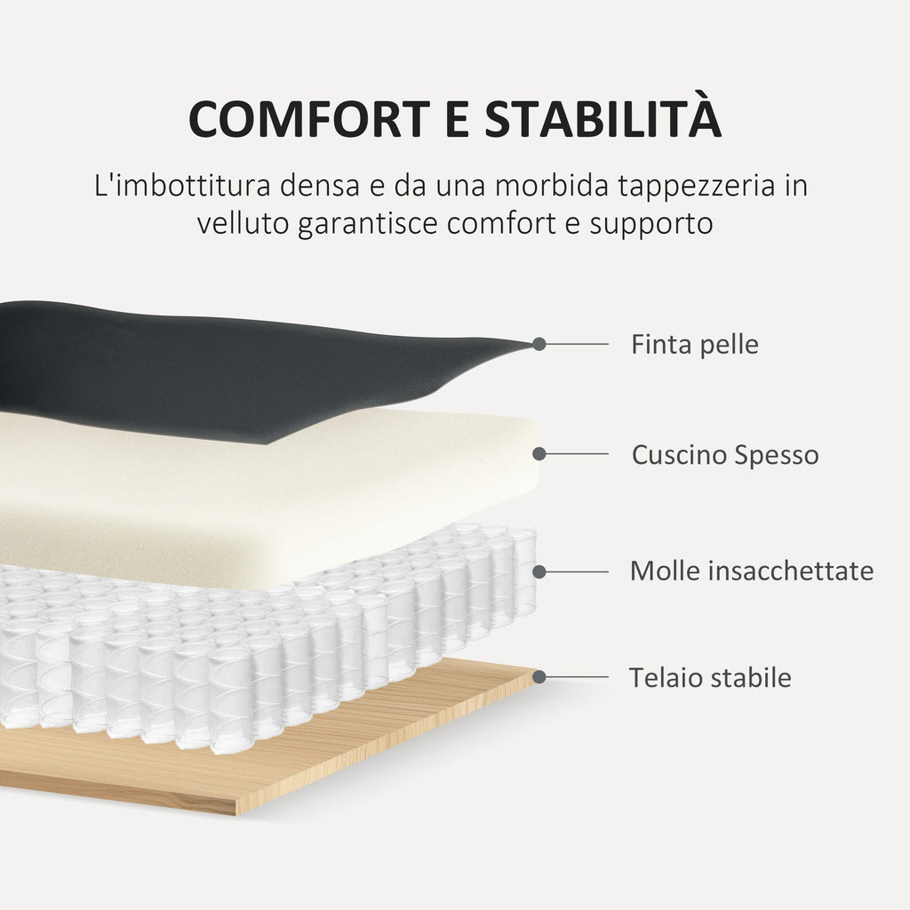 EasyComfort Divano 3-zits Chesterfield bank 213x86x79 cm