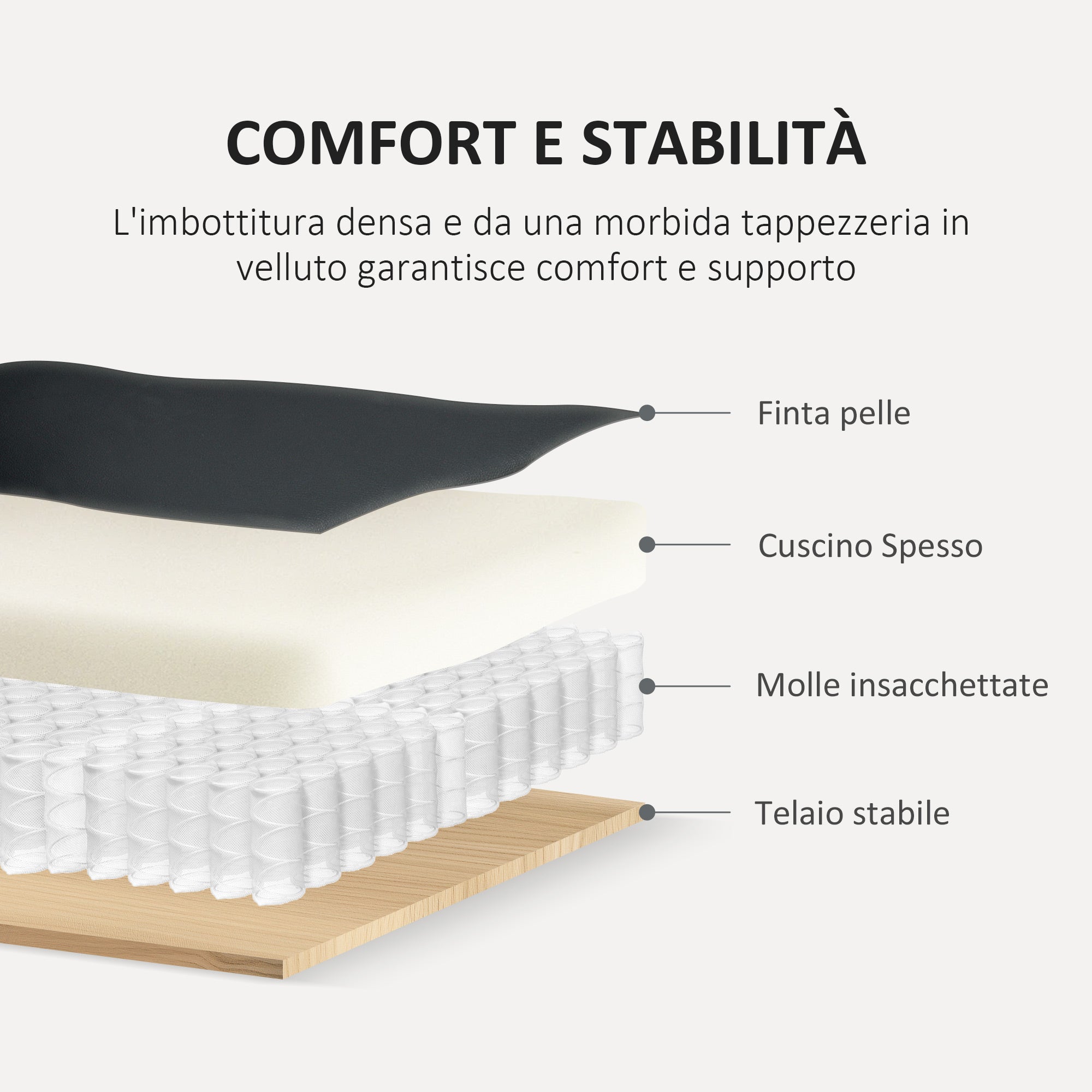 EasyComfort Divano 3-zits Chesterfield bank 213x86x79 cm