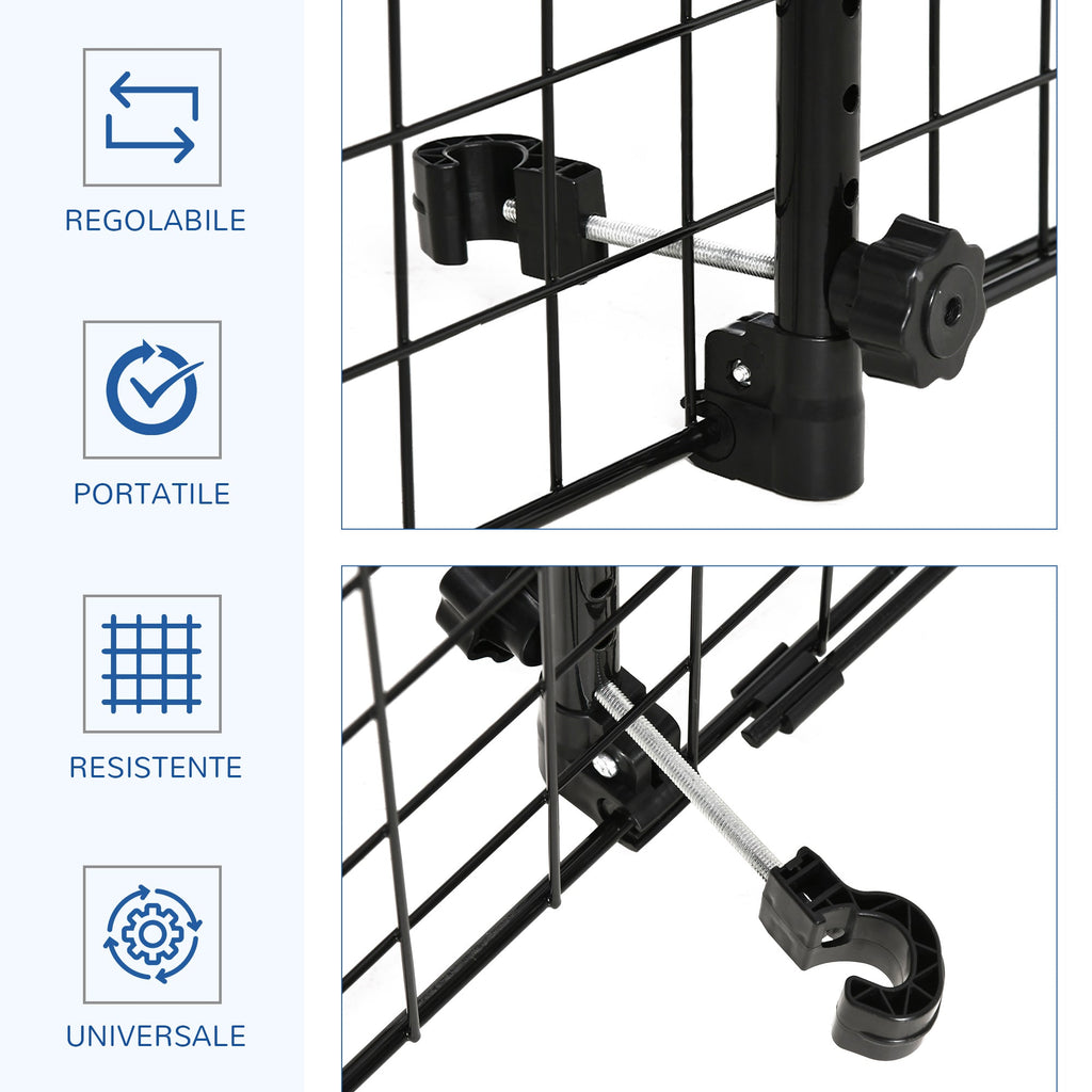EASYCOMFORT Car Divider for Dogs, Universal Adjustable Barrier, 91-152 x 30 cm, Black