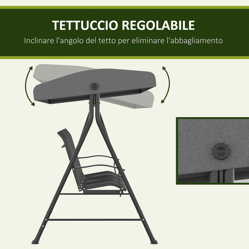 EasyComfort Dondolo da Giardino 3-zits tuinschommel, 195x118x170 cm