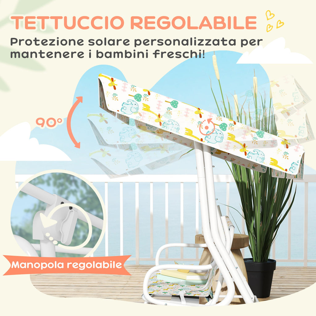 EasyComfort Kinderbuitenschommel 2-zits, 112x75x120 cm