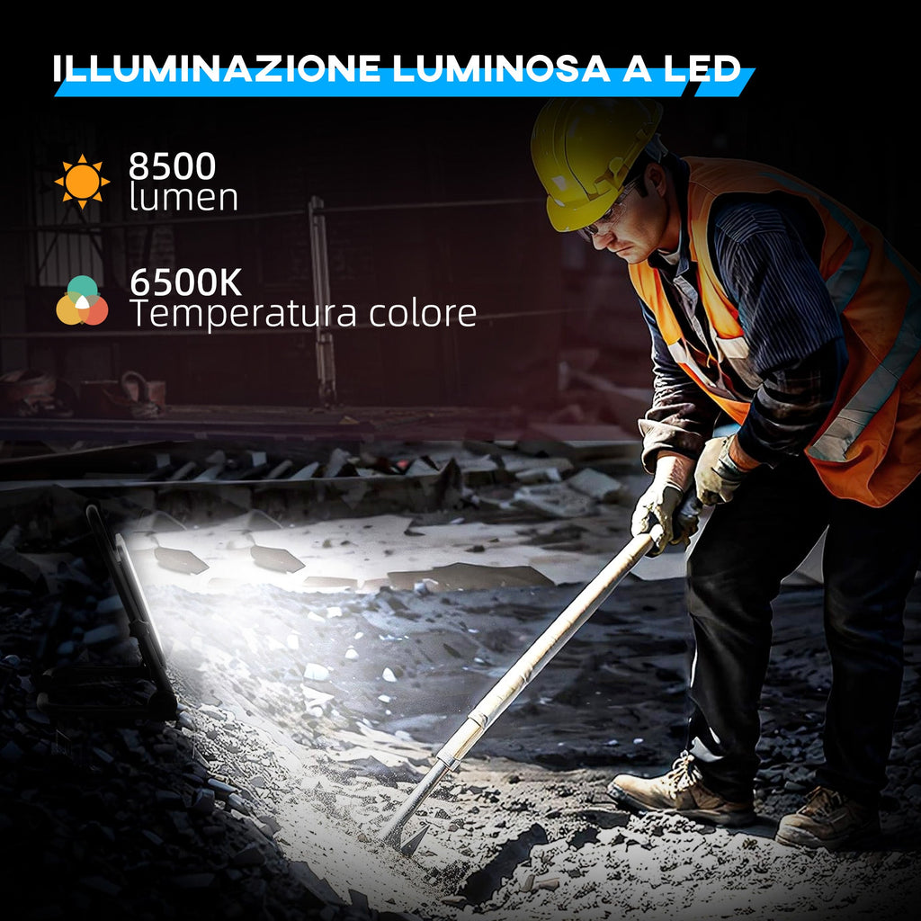 EasyComfort LED-werklamp 6500K 100W, 8500 lm, draaibare kop