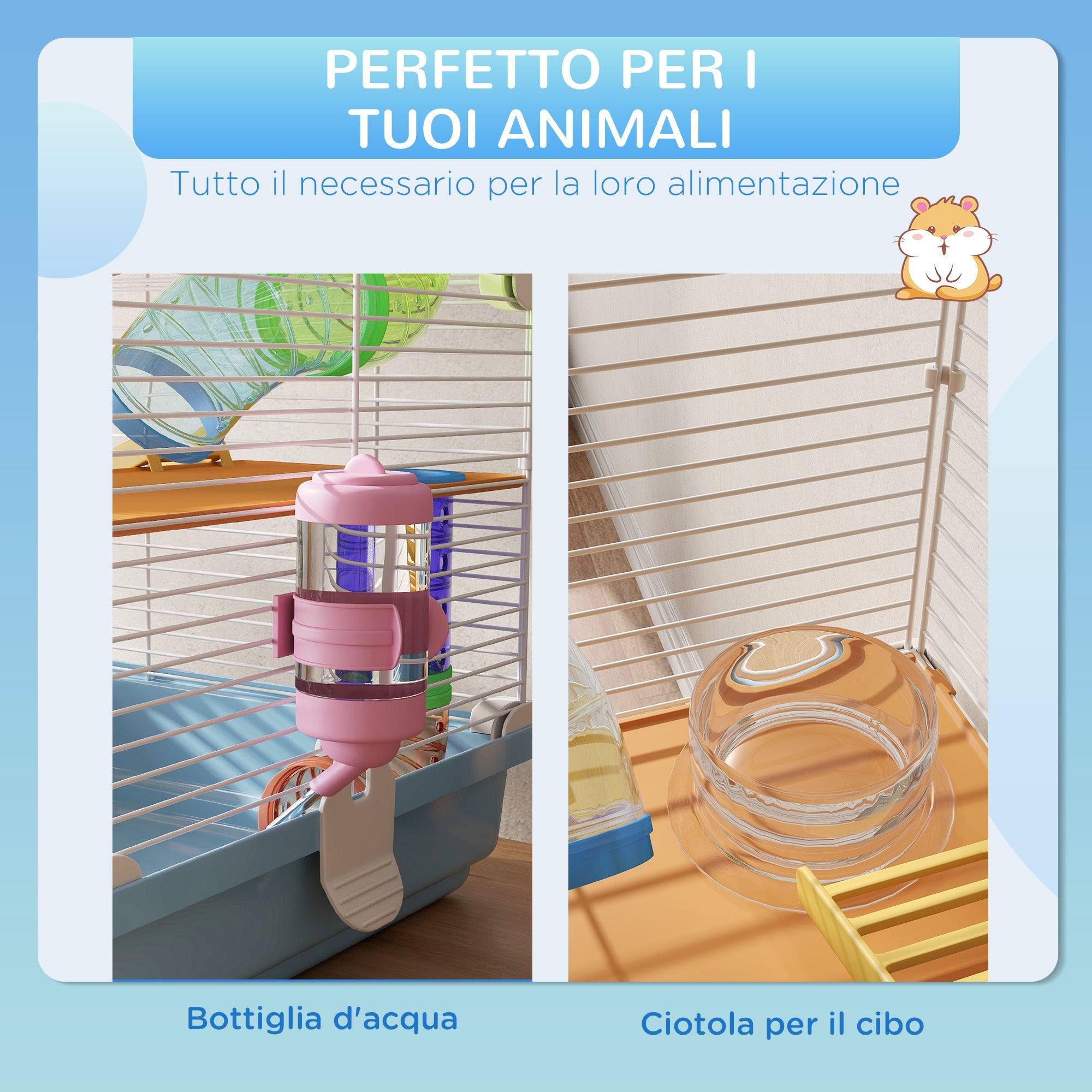 EasyComfort Hamsterkooi 5 niveaus 46x30x58 cm