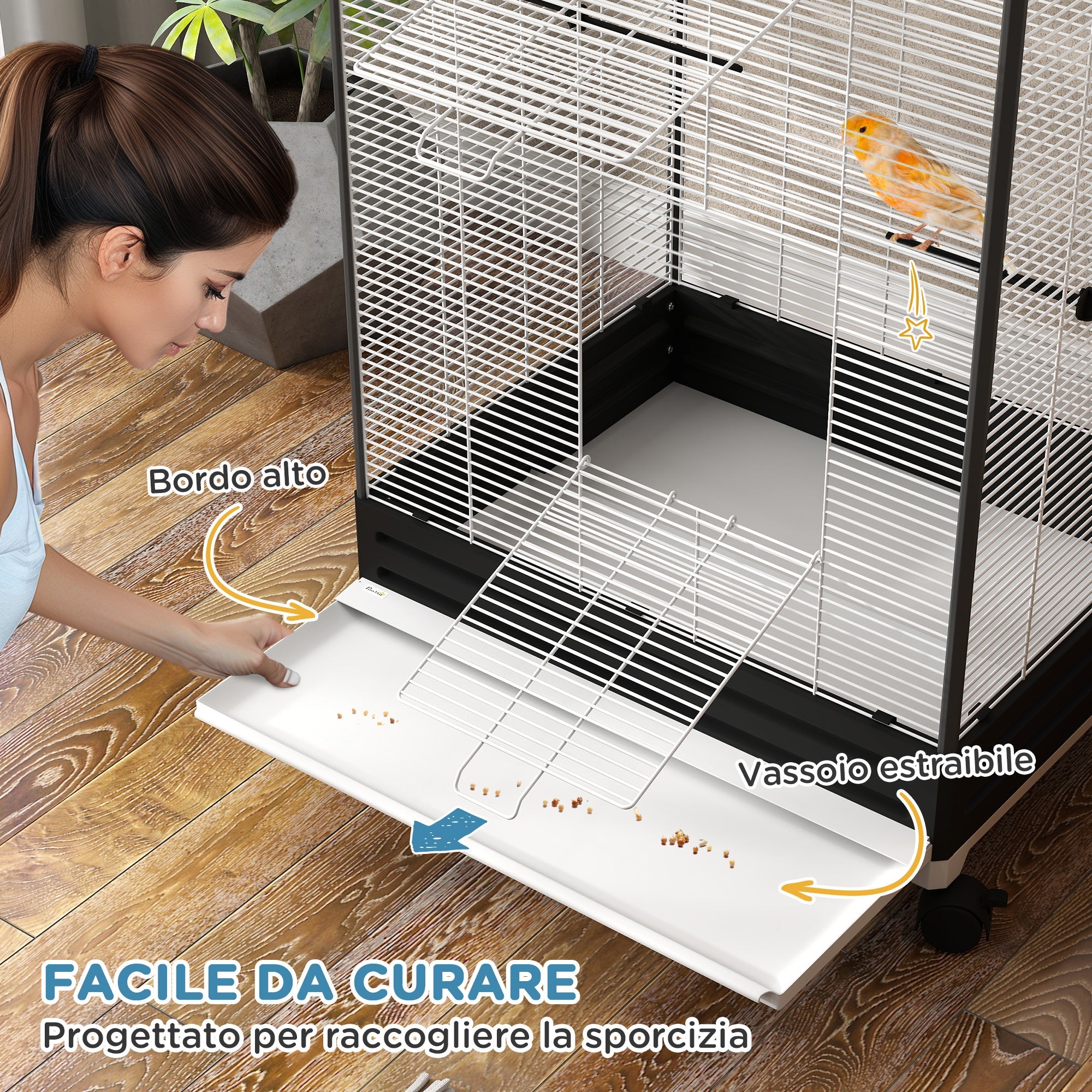 EasyComfort Vogelkooi met wielen 155 cm