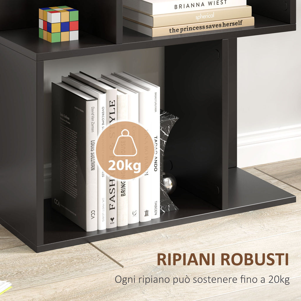 EasyComfort Boekenkast 5 planken 60x24x184.5 cm zwart