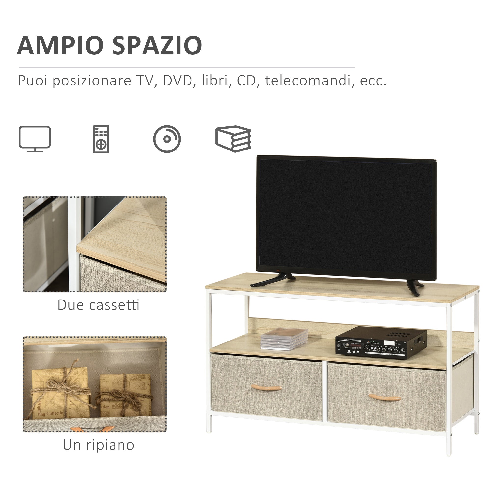 EasyComfort TV-meubel voor tv tot 47" - 98x29x56 cm