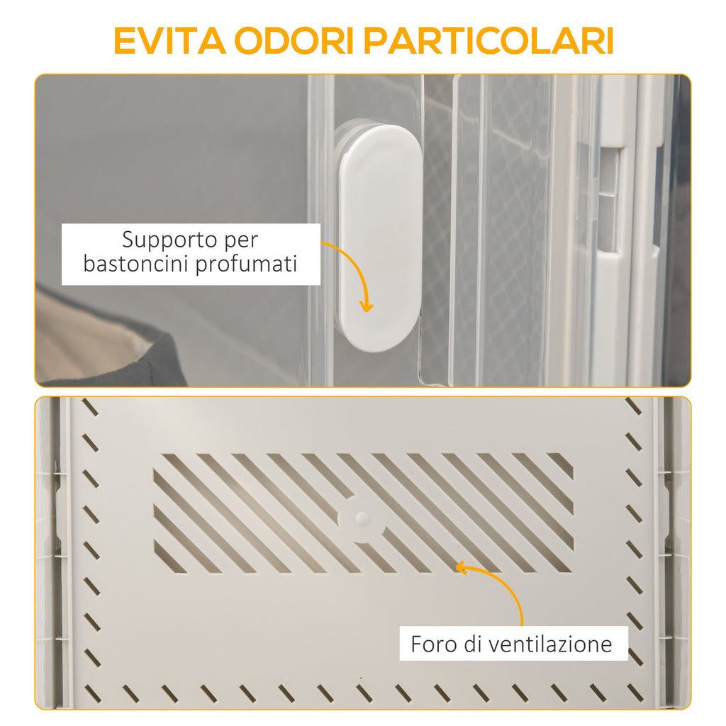 Easycomfort Mobile Scarpiera Modulare Salvaspazio, 8 Cubi 28x36x21 cm in Plastica PP, white