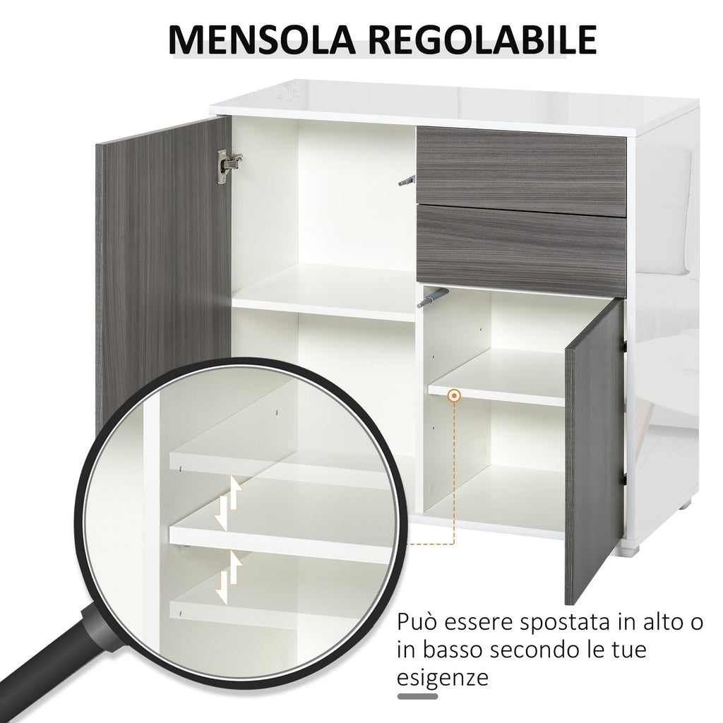 EasyComfort Mobiletto 2 Cassetti e 2 Ante kast 79x36x74 cm