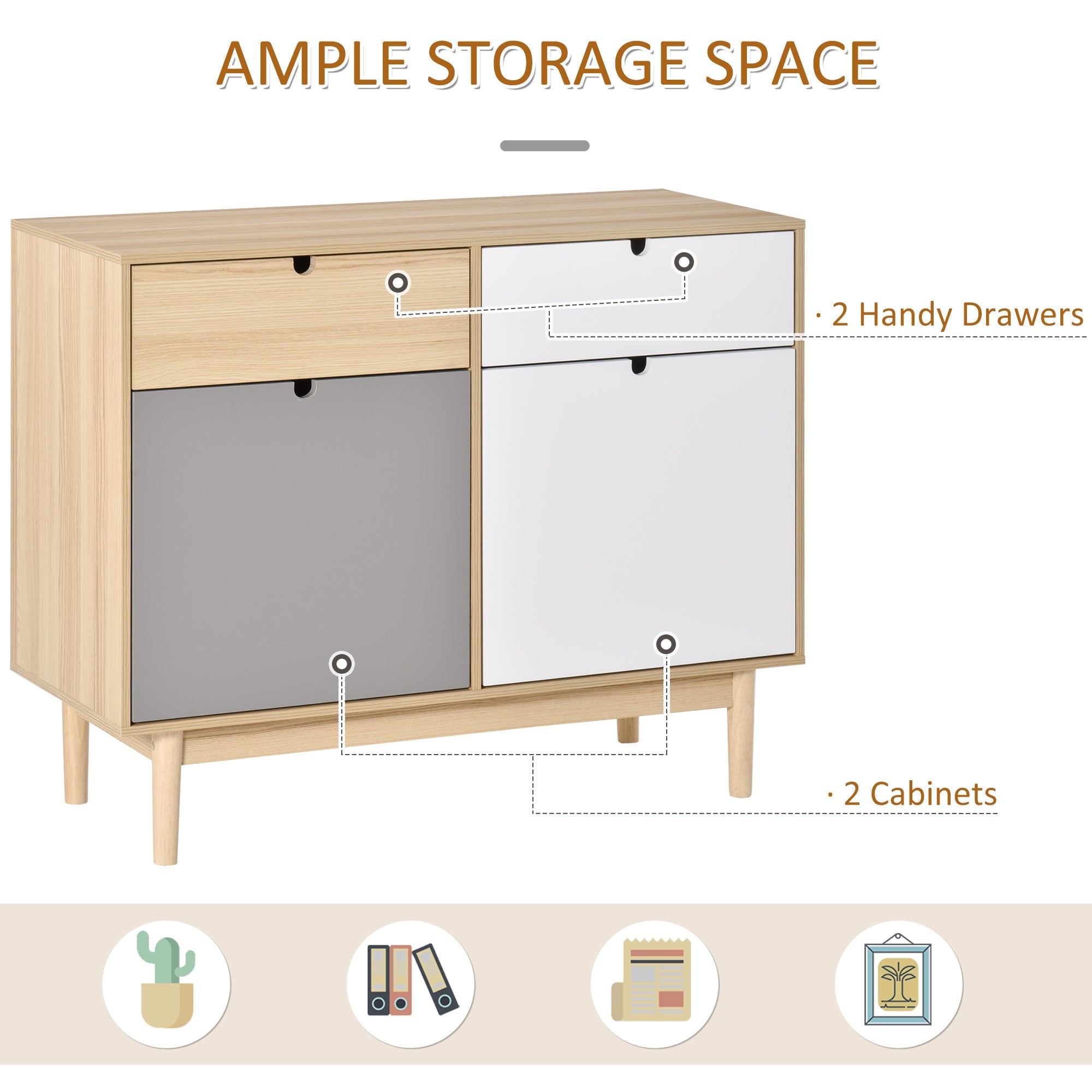 EasyComfort Mobiletto Multiuso kast 100x40x79.5cm multikleur