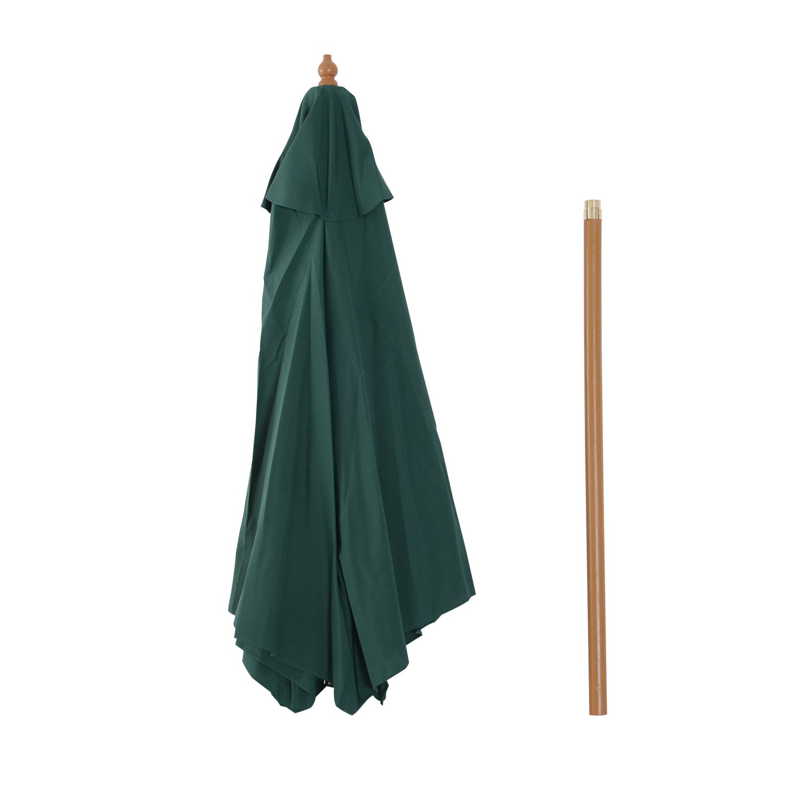 EASYCOMFORT Garden and Terrace Umbrella in Polyester Wood 2.5x2.3m Green