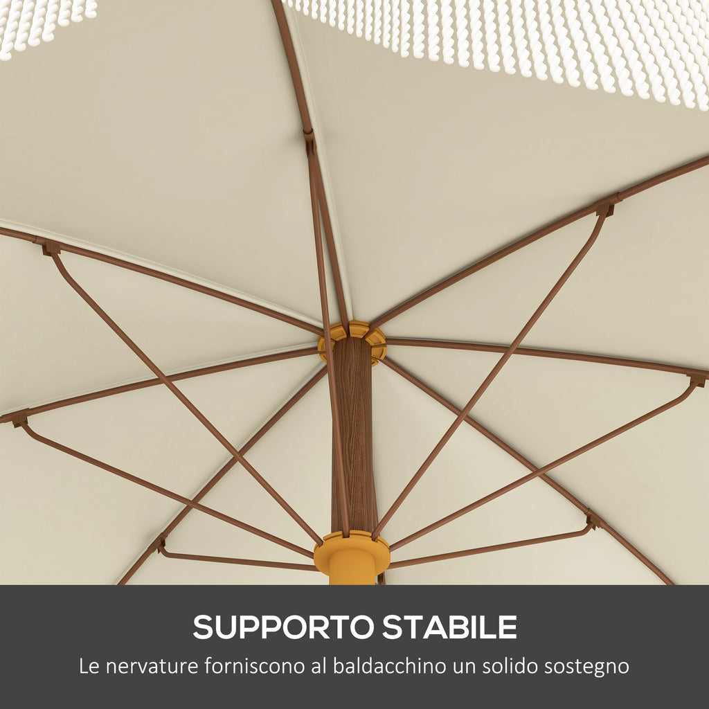 EasyComfort Ombrellone da Spiaggia Salvaspazio Strandparasol Ø1.9 m UV40+