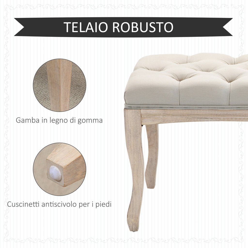 EasyComfort Vintage bankje 110x40x48 cm Beige