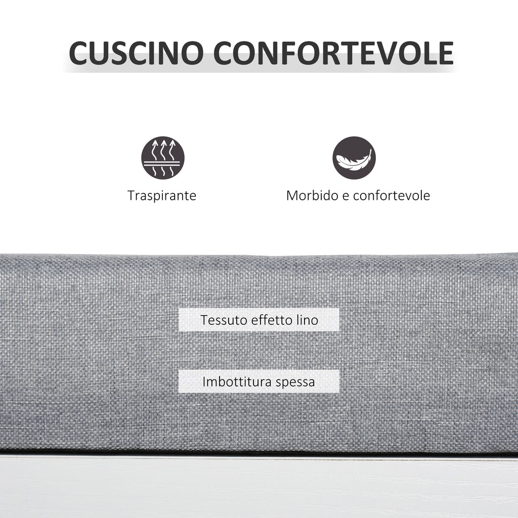 Easycomfort Panca Scarpiera with Cuscino, Cassetto e 3 Vani Aperti in Legno, 81x31.5x49cm, white