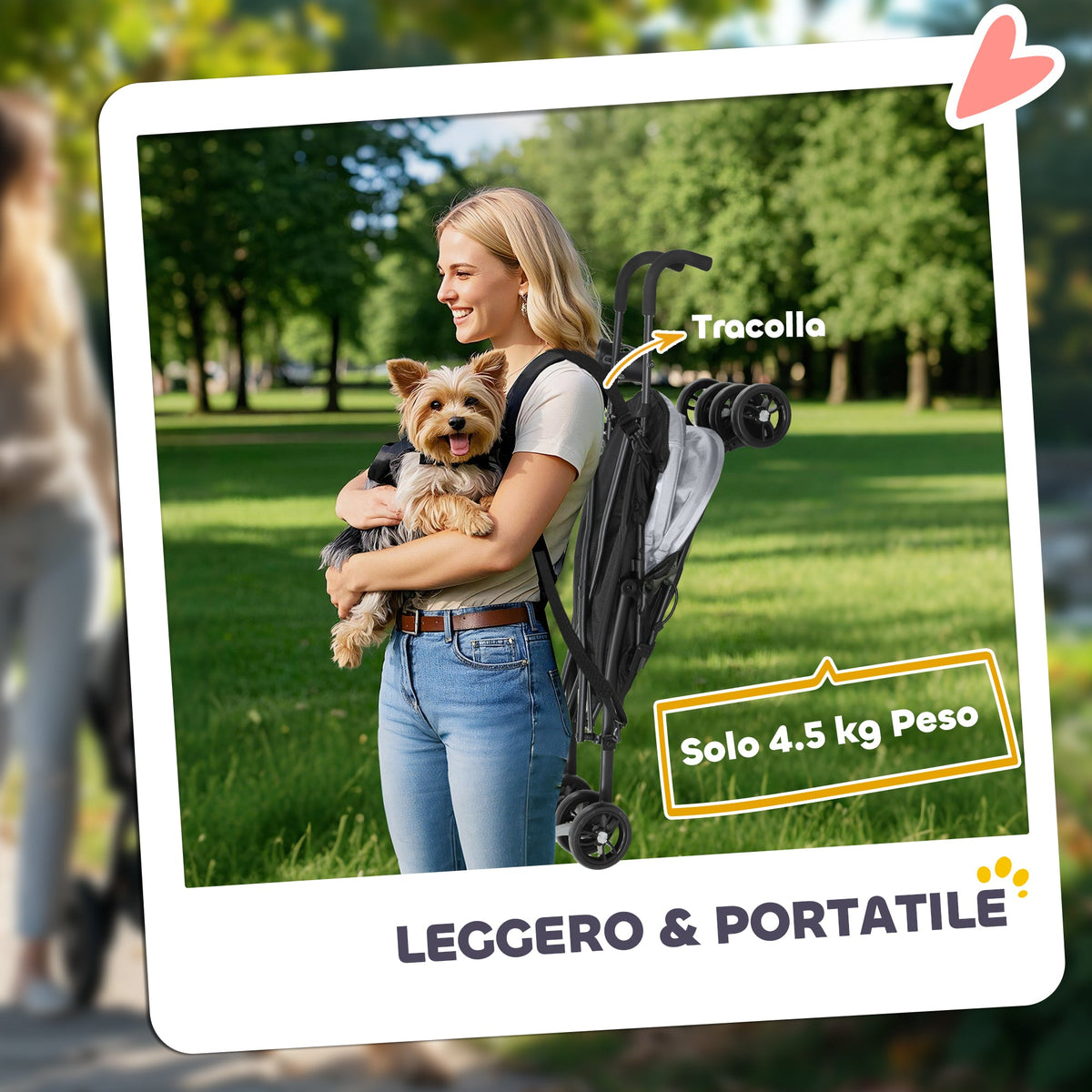 EasyComfort hondenbuggy met 2 netvensters 76x44x103 cm