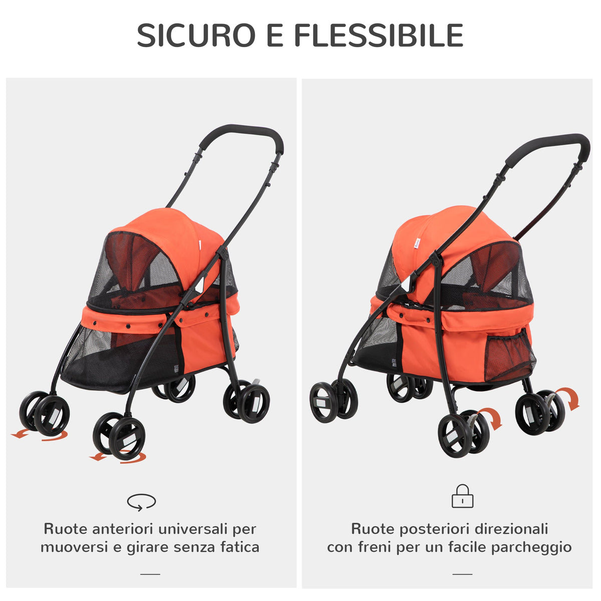 EasyComfort hondenbuggy inklapbaar 10 kg (82x47x97 cm)