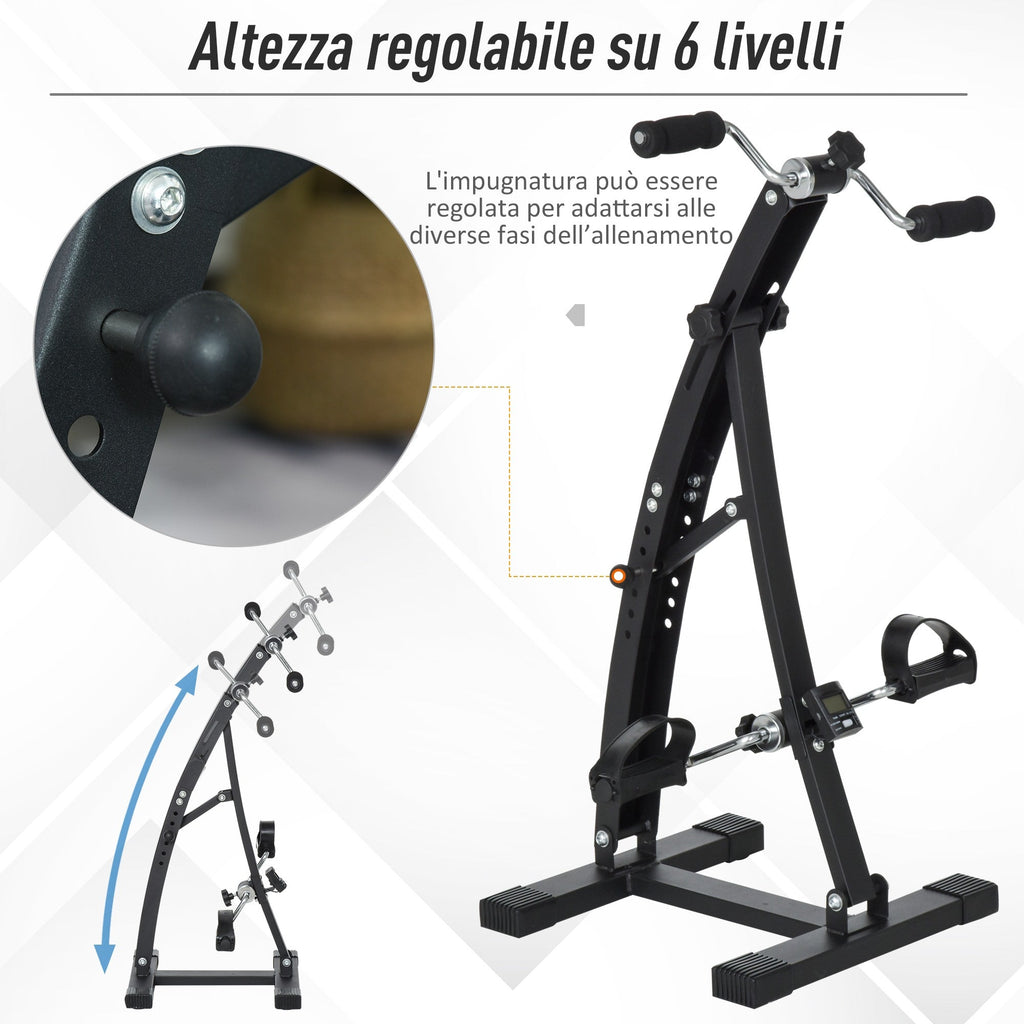 EASYCOMFORT Arm and Leg Pedals for Sofa or Armchair with LED Screen, Adjustable Height and Intensity, Black, 40x42.5x100cm