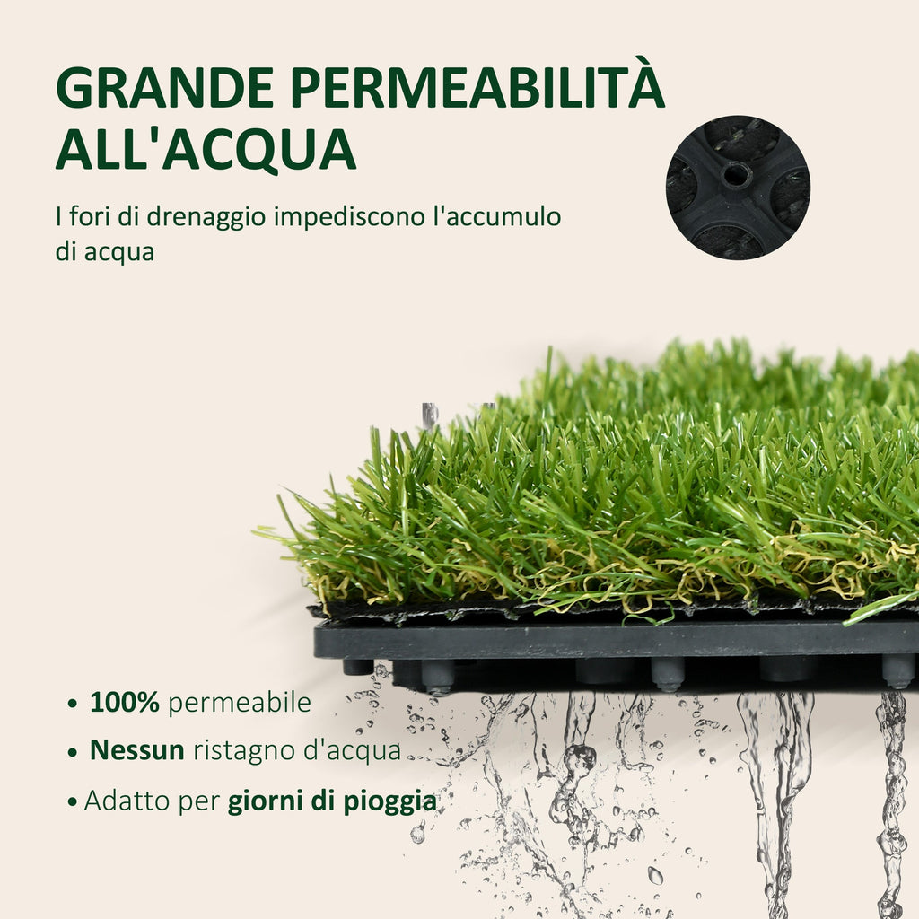 EasyComfort tuintegels met kunstgras 30x30 cm - set 10 (dichtheid 6500)