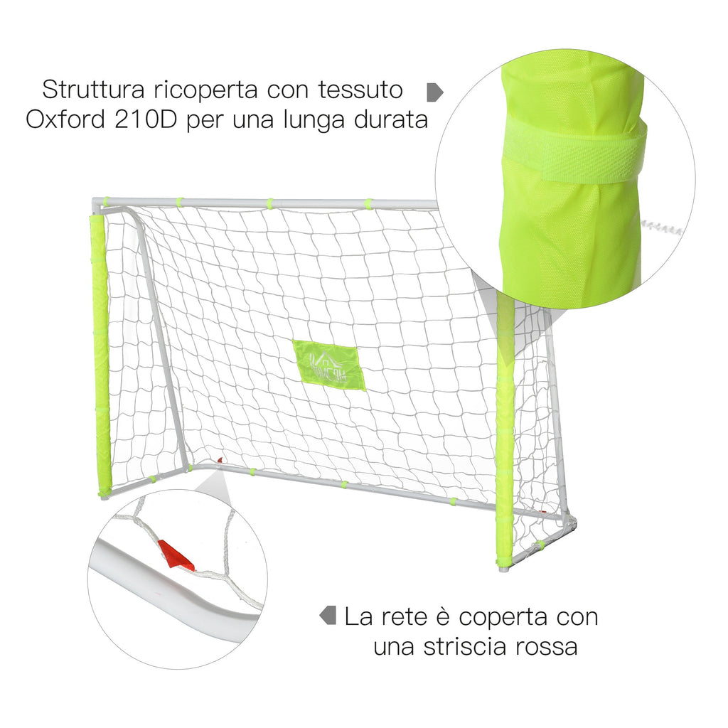 EasyComfort Porta da Calcio per Adulti e Bambini Rete with Bersaglio Centrale e Pali in Tessuto Giallo 186x62x123cm