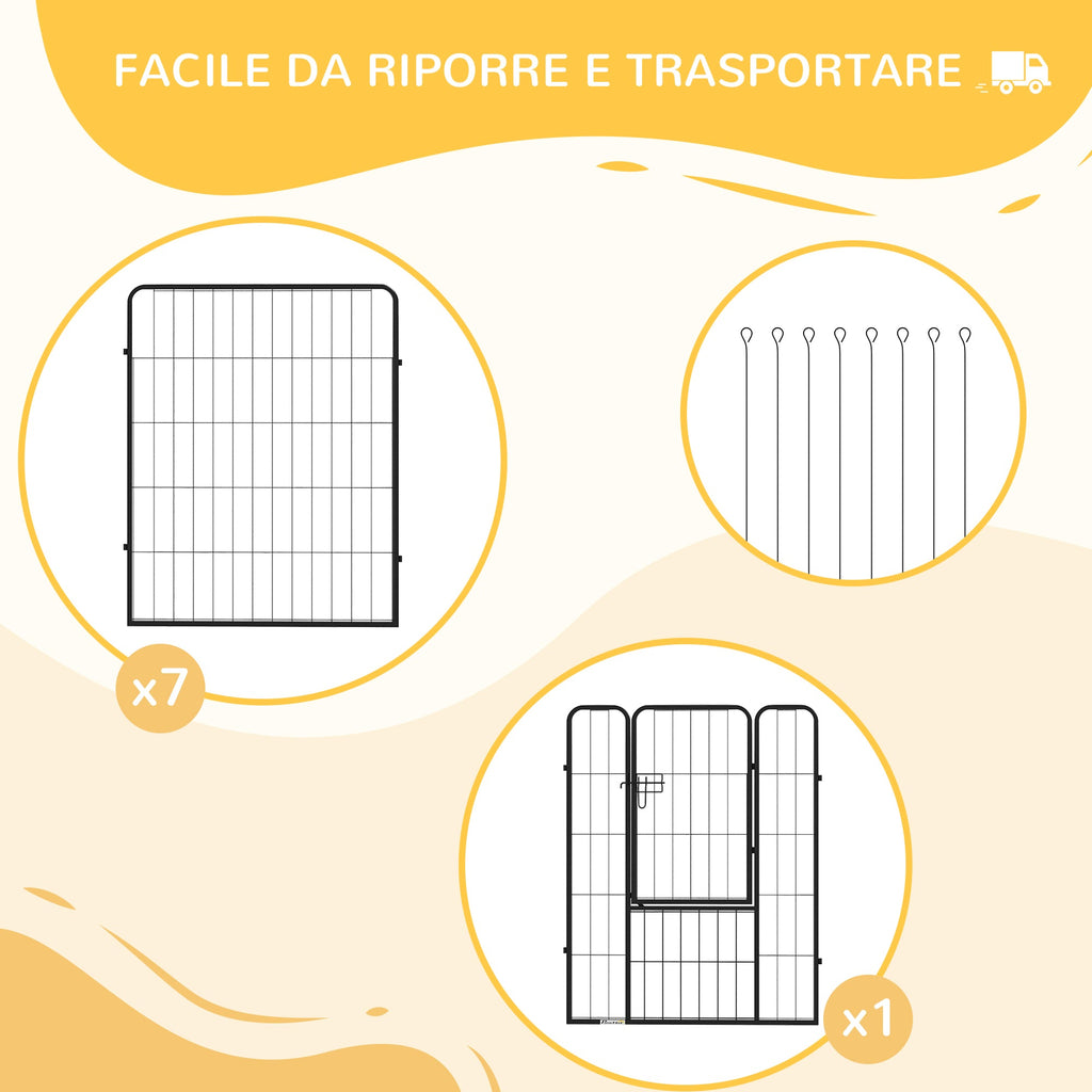 EASYCOMFORT Hondenhek 8 panelen 79x100 cm