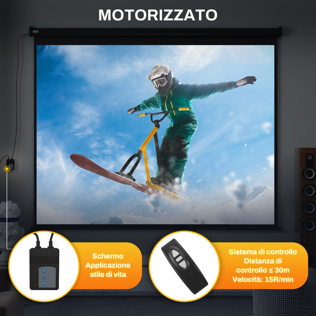 EasyComfort Motorisch projectiescherm 120" (4:3) - 244x183 cm, zwart