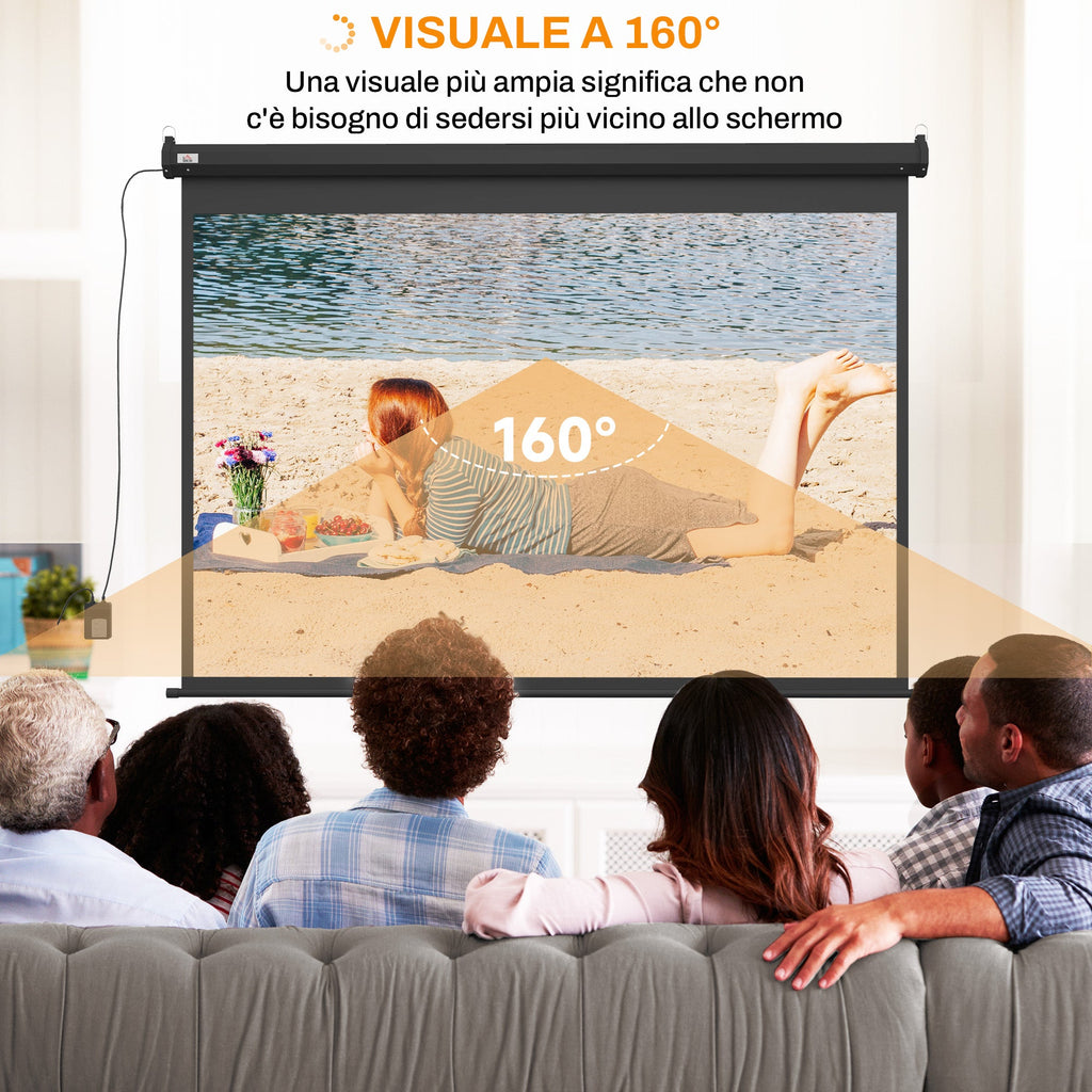 EasyComfort 89\" motorisch projectiescherm 4:3 (171x130 cm) zwart