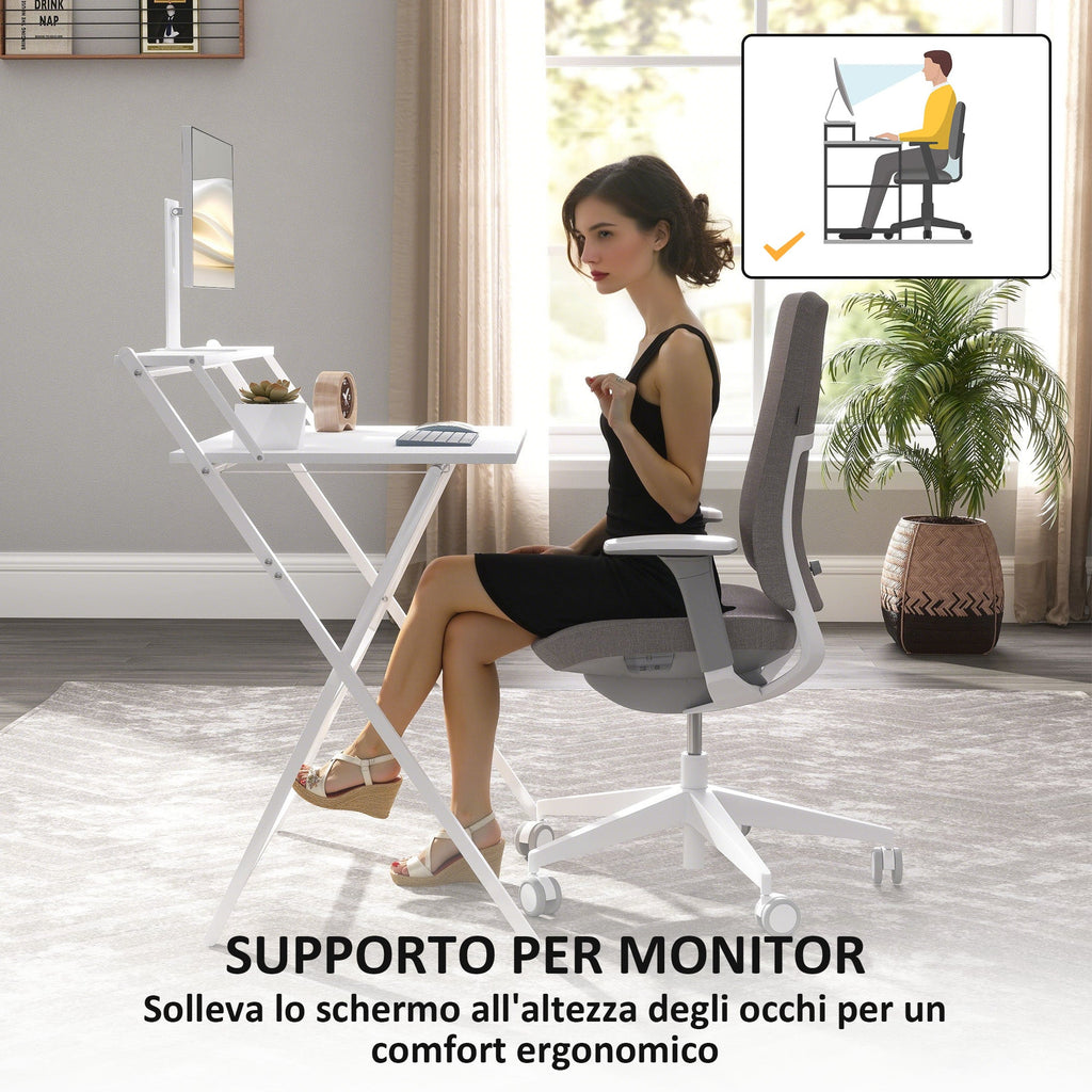 EasyComfort Scrivania Pieghevole inklapbaar bureau 81.5x62x86.5 cm wit