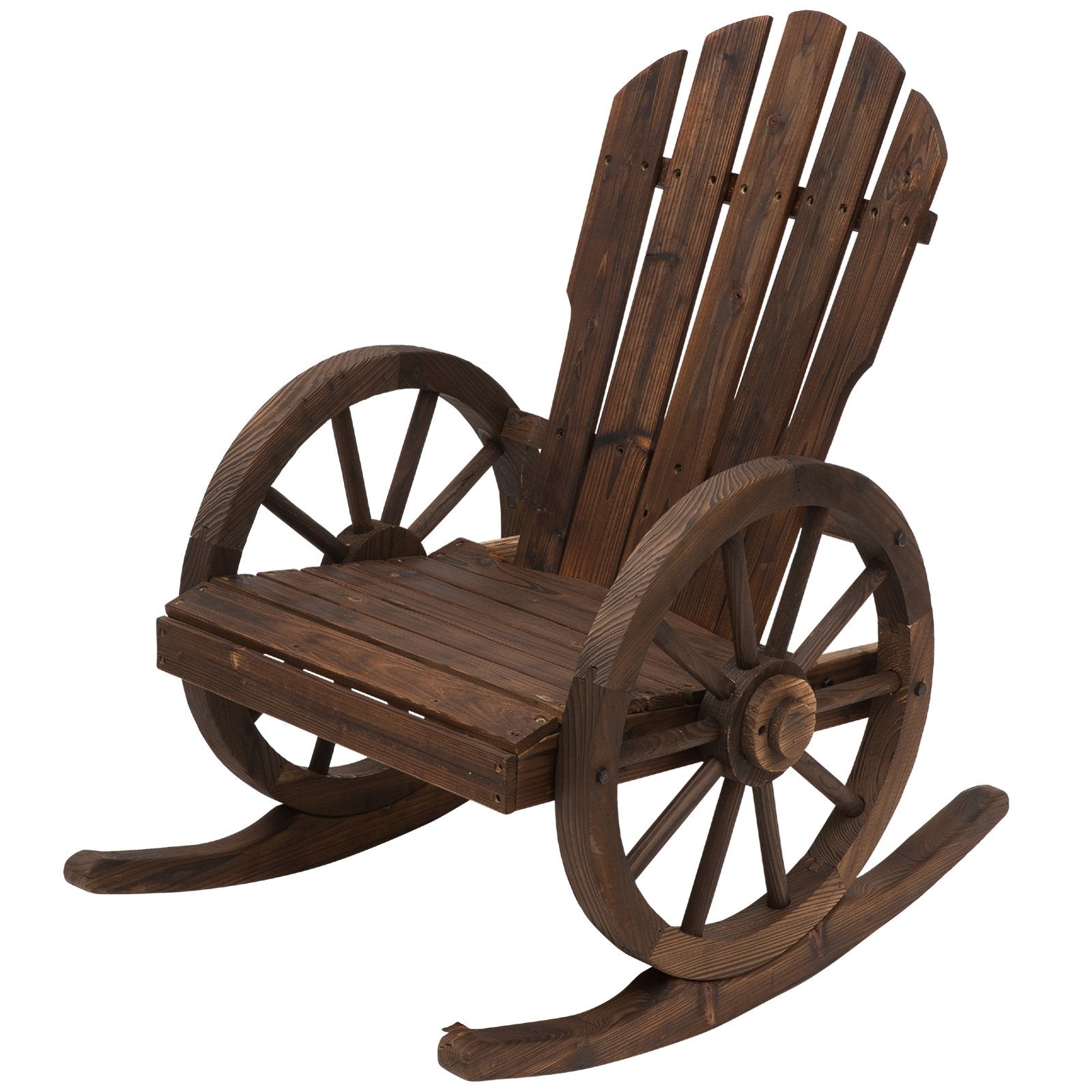 EASYCOMFORT Rustic Adirondack schommelstoel - vurenhout