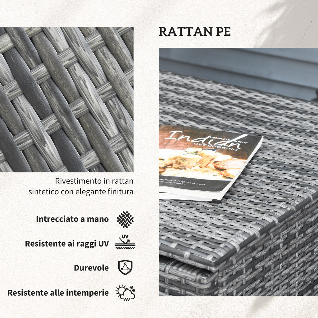 EasyComfort Tuinset 4-delig – 2 tweezitsbanken, salontafel en bijzettafel
