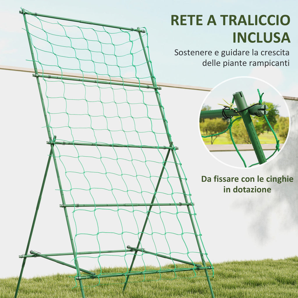 EasyComfort Tomatensteun A-vorm verstelbaar met net 101x133x227 cm