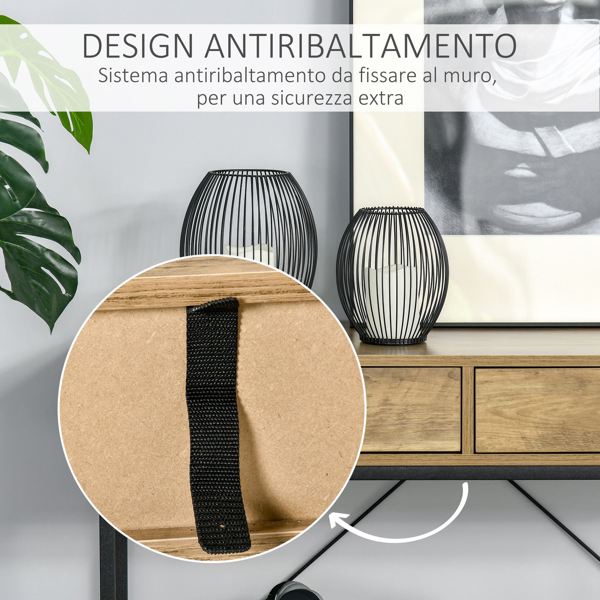 EasyComfort Tavolo Consolle Vintage consoletafel 100x35x76.5 cm