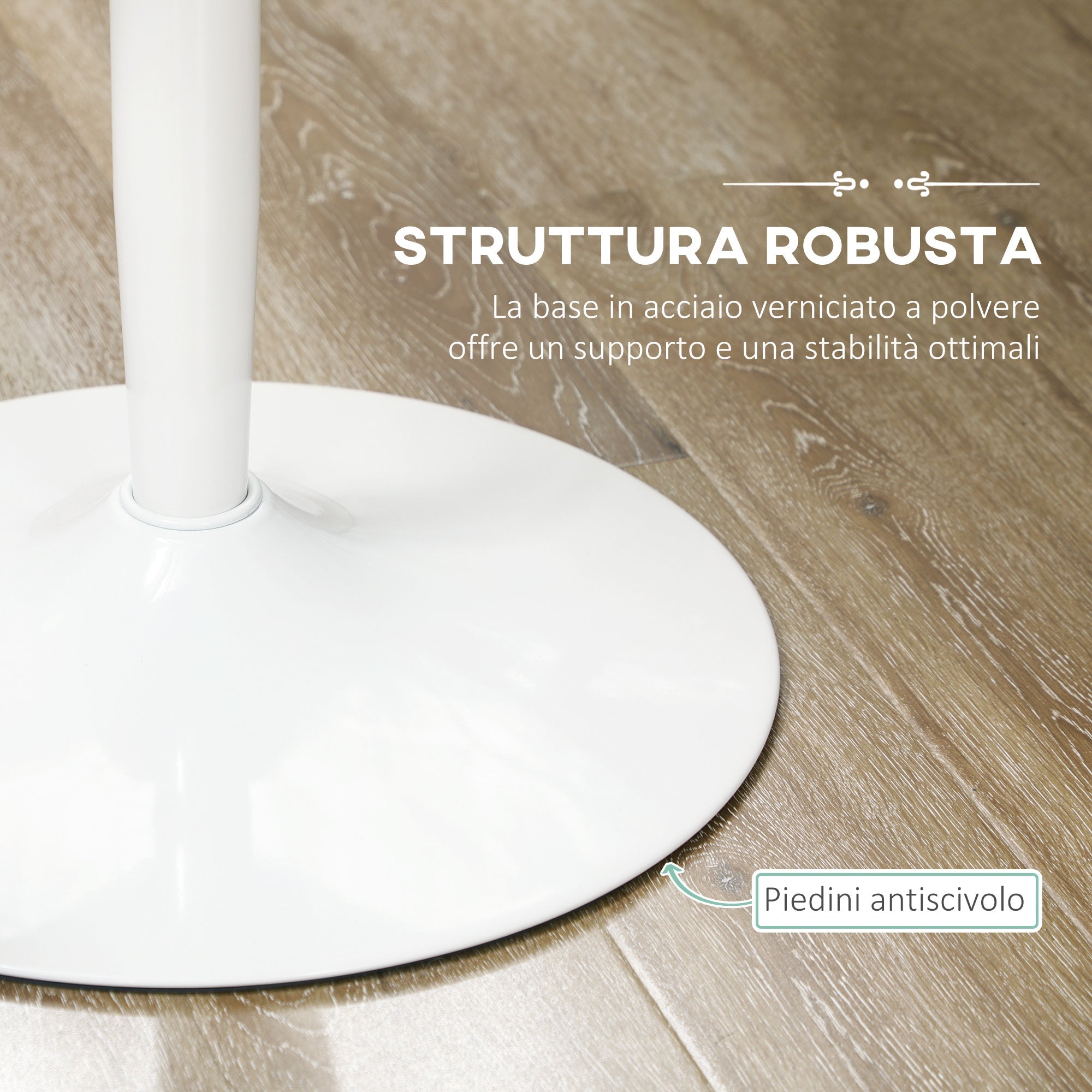 EasyComfort Rond eettafel voor 2 personen Ø70x75 cm, wit