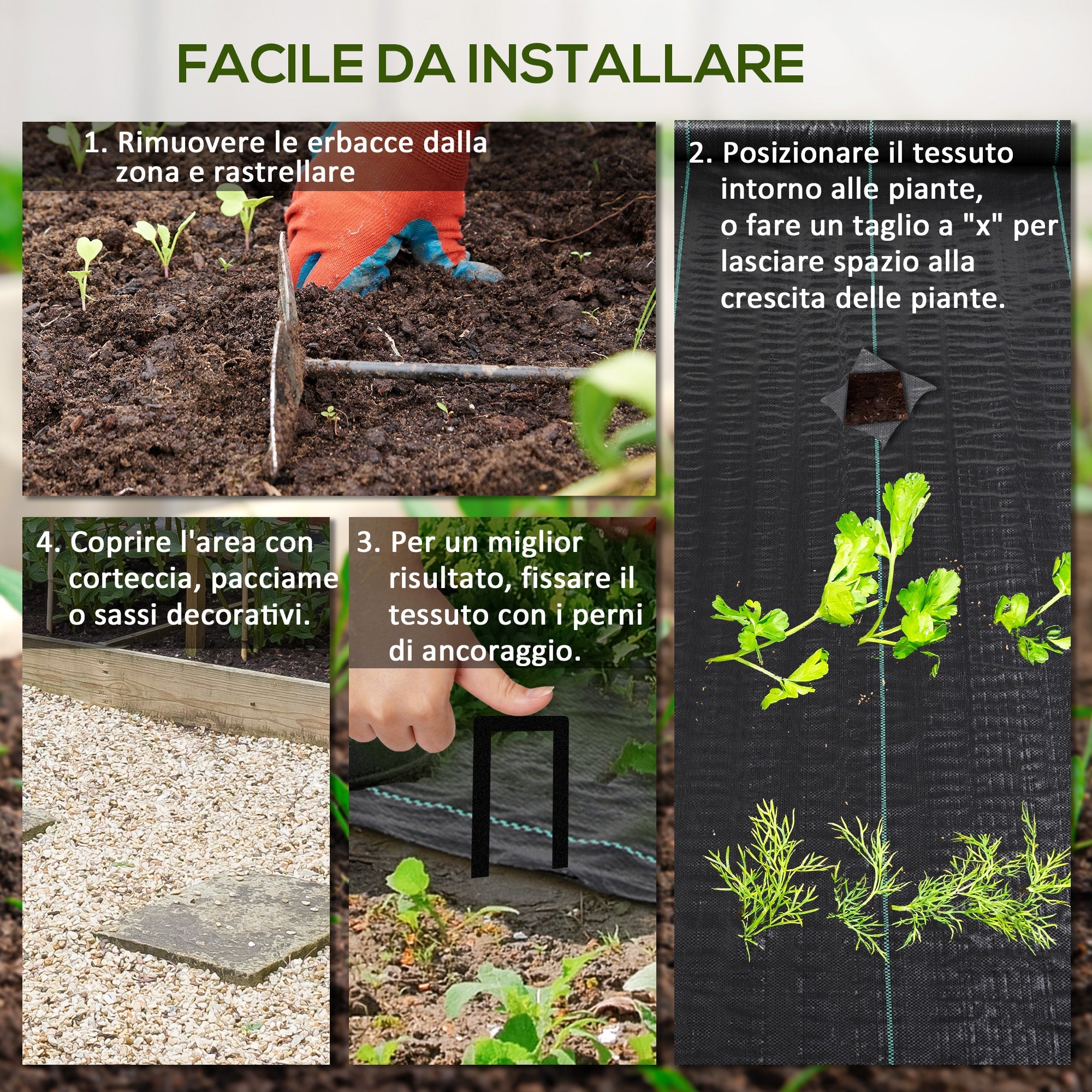EasyComfort Telo per Pacciamatura 50x2 m Traspirante e Anti-UV in Polipropilene black